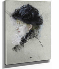Mademoiselle Louise Riesener In A Hat by Berthe Morisot