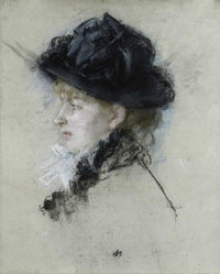 Mademoiselle Louise Riesener In A Hat by Berthe Morisot