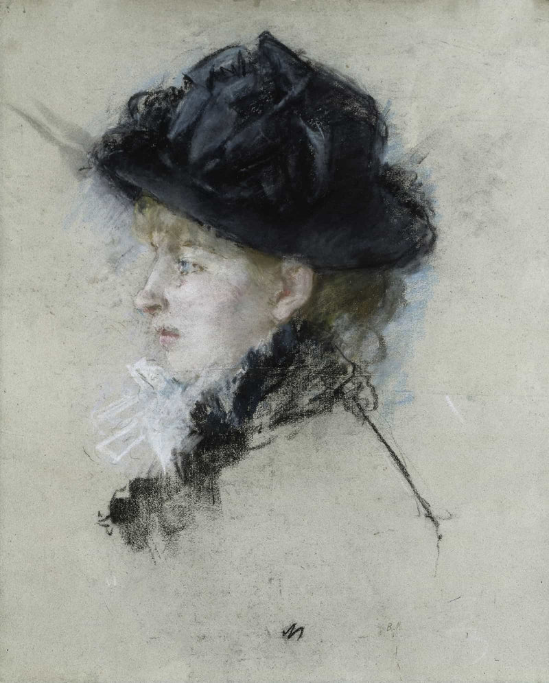 Mademoiselle Louise Riesener In A Hat by Berthe Morisot