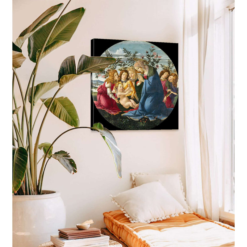 Madonna Adoring The Child With Five Angels From Until by Sandro Botticelli