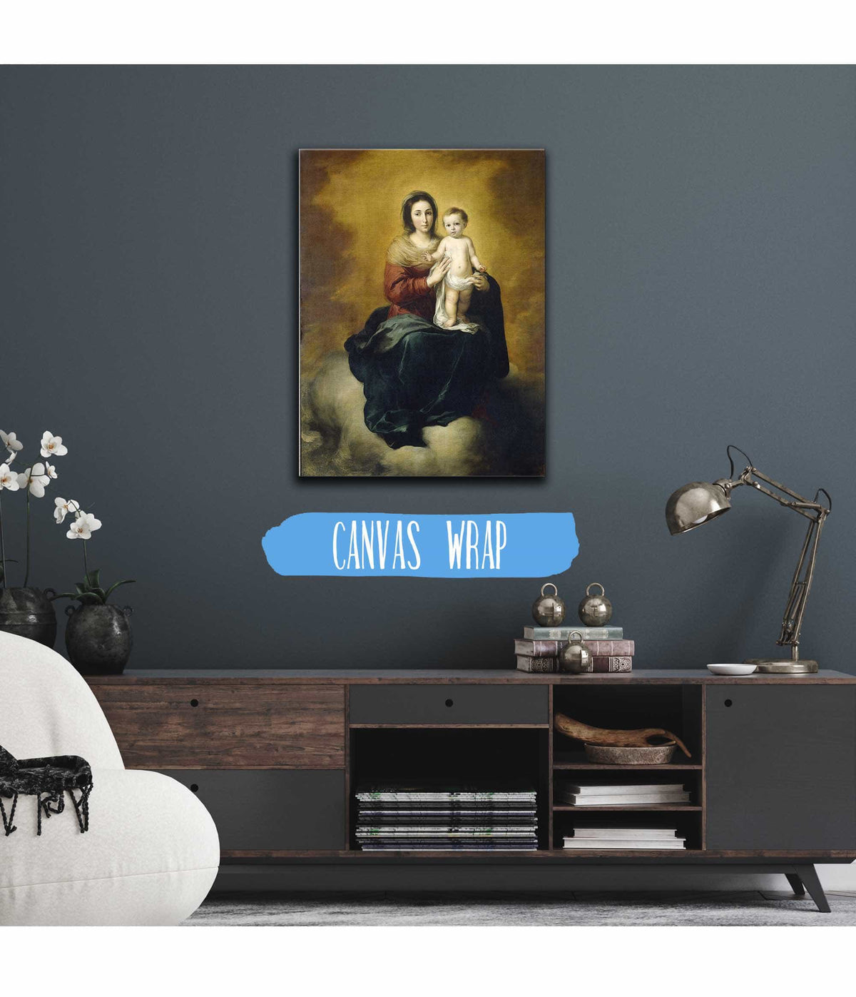 Madonna And Child  by Bartolome Esteban Murillo