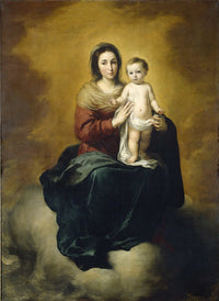 Madonna And Child  by Bartolome Esteban Murillo