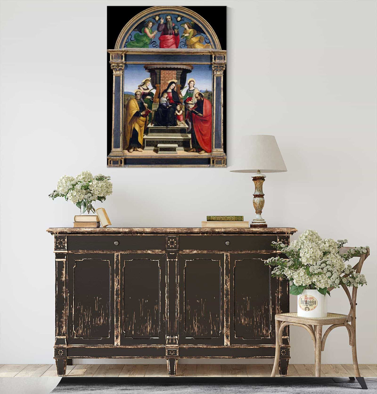 Madonna And Child Enthroned With Saints by Raphael