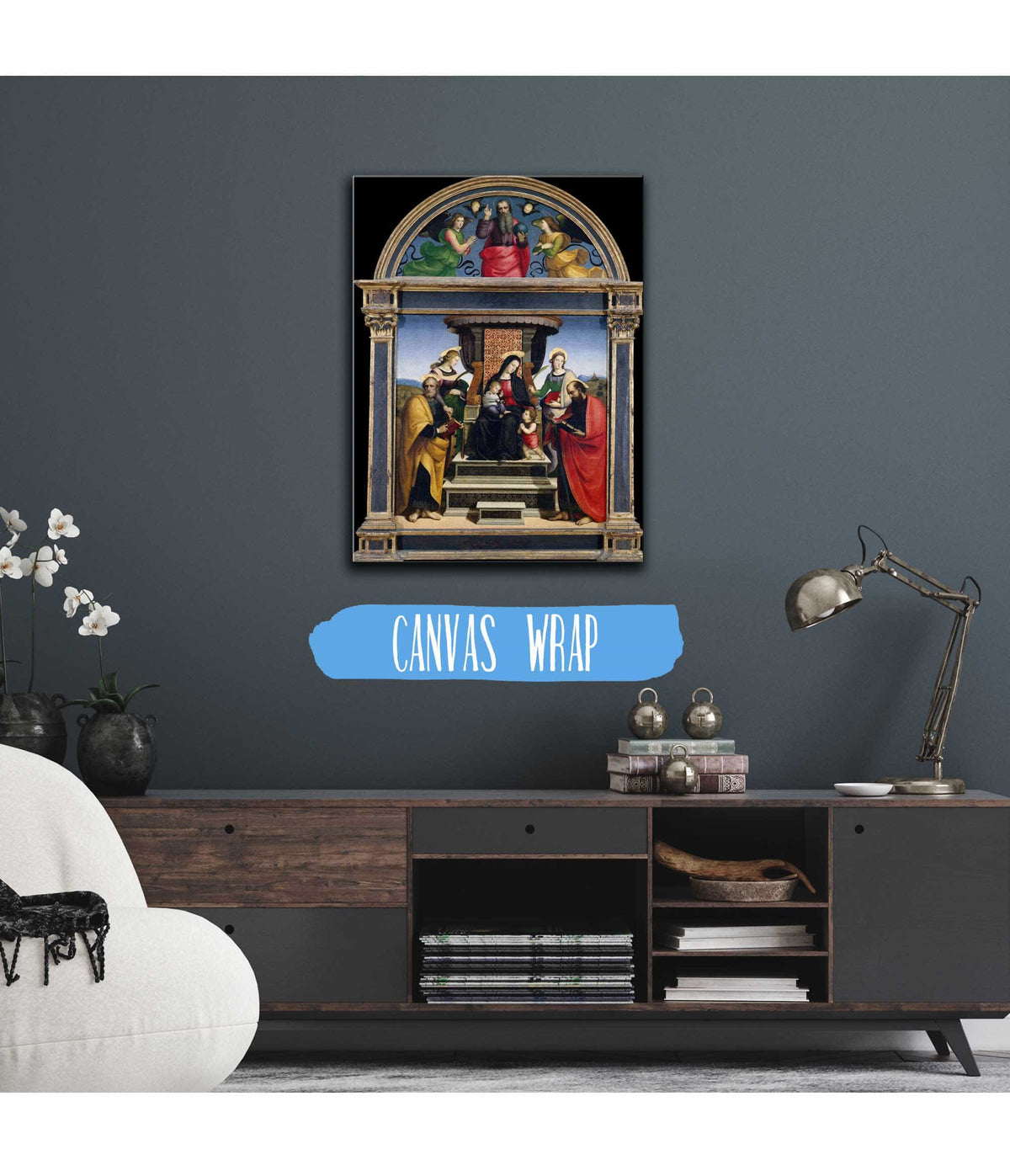 Madonna And Child Enthroned With Saints by Raphael