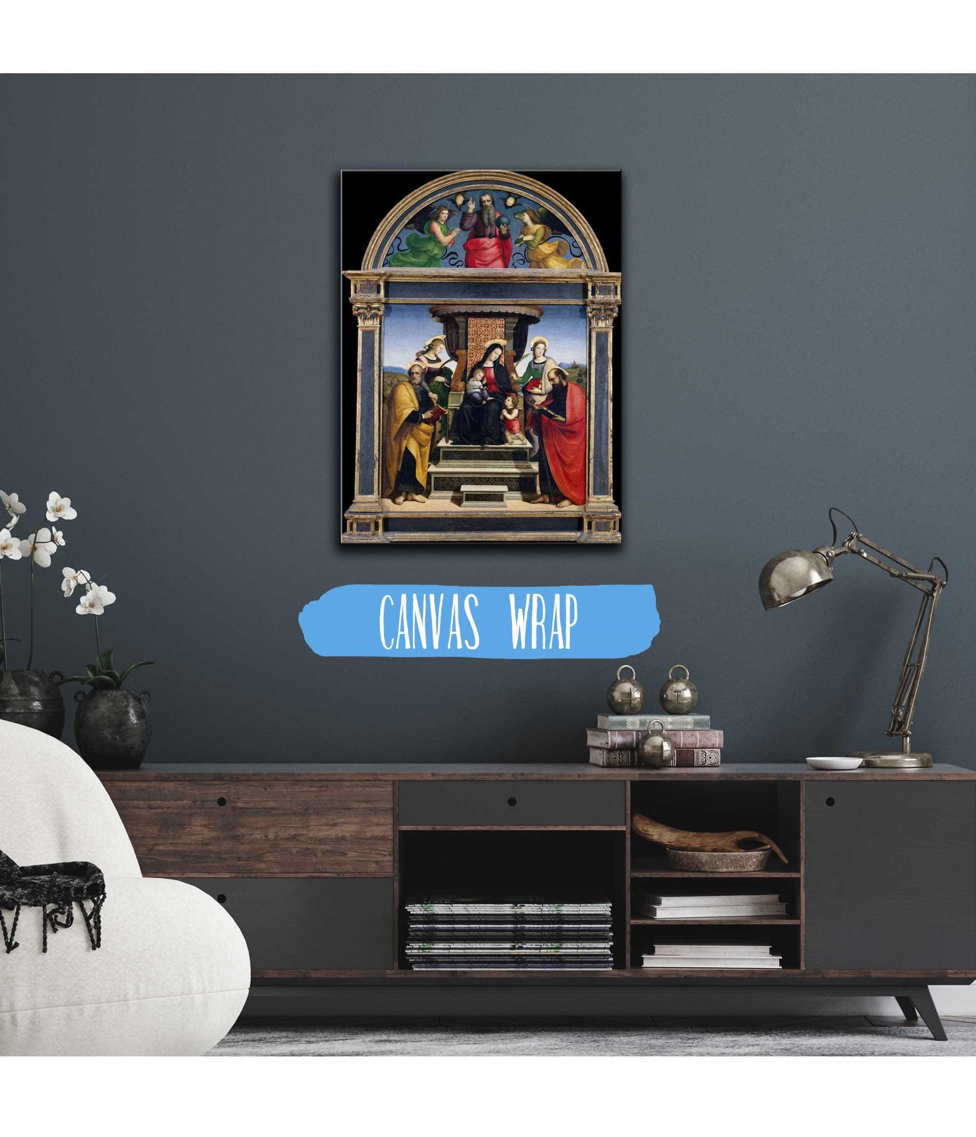 Madonna And Child Enthroned With Saints by Raphael