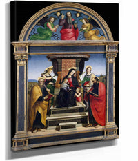 Madonna And Child Enthroned With Saints by Raphael