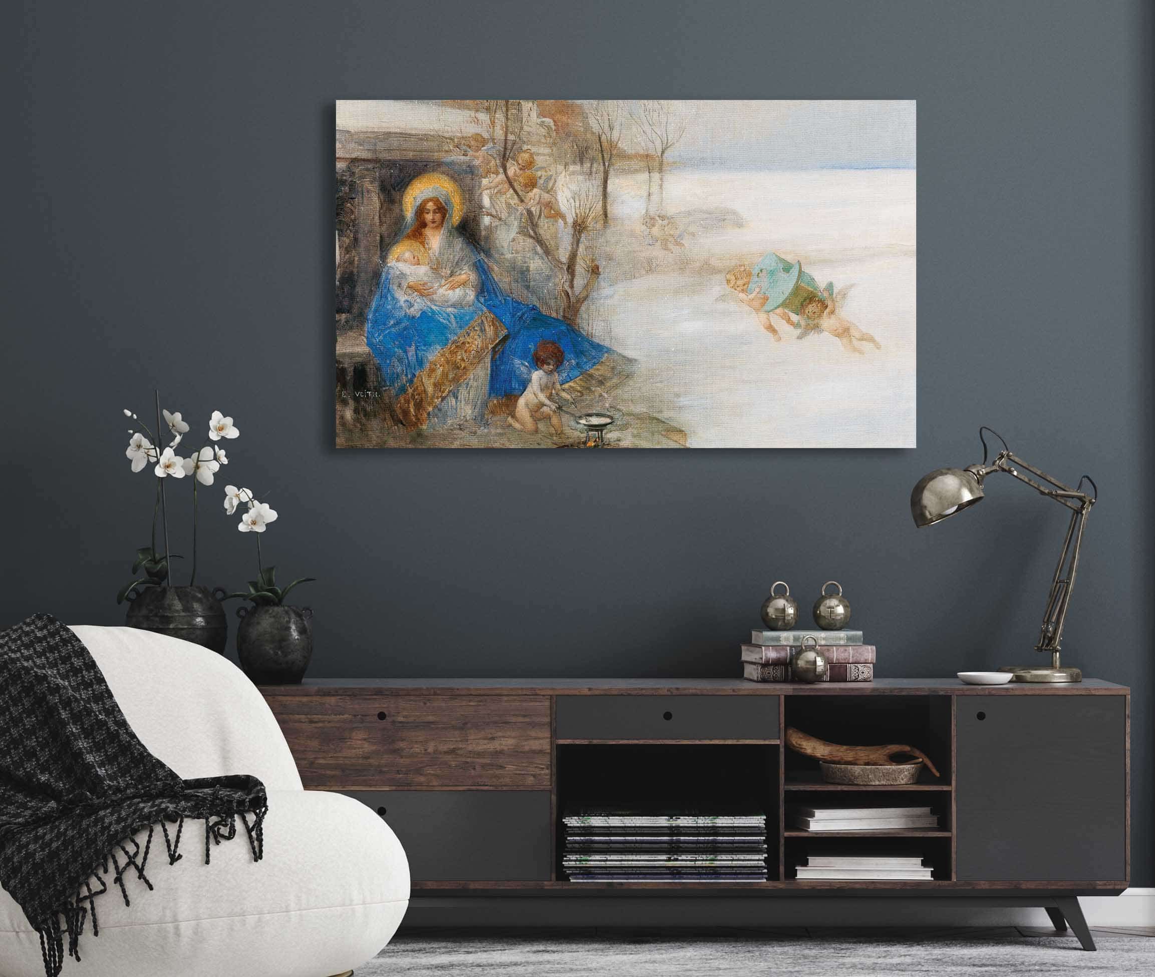 Madonna And Child Surrounded By Angels by Eduard Veith