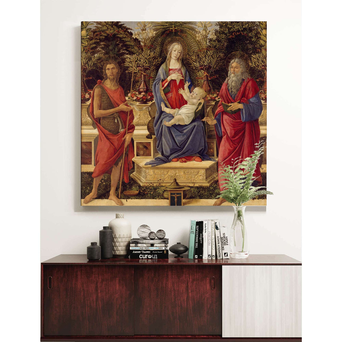 Madonna And Child With Both Saints John by Sandro Botticelli