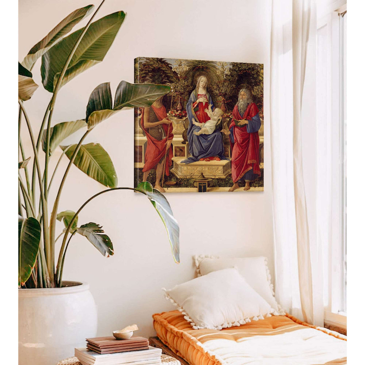 Madonna And Child With Both Saints John by Sandro Botticelli