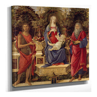 Madonna And Child With Both Saints John by Sandro Botticelli