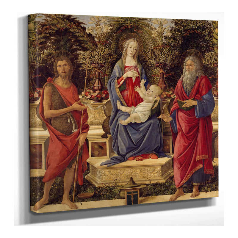 Madonna And Child With Both Saints John by Sandro Botticelli