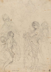 Madonna And Child With Saints Gimignano John The Baptist George And Peter Martyr by Guercino