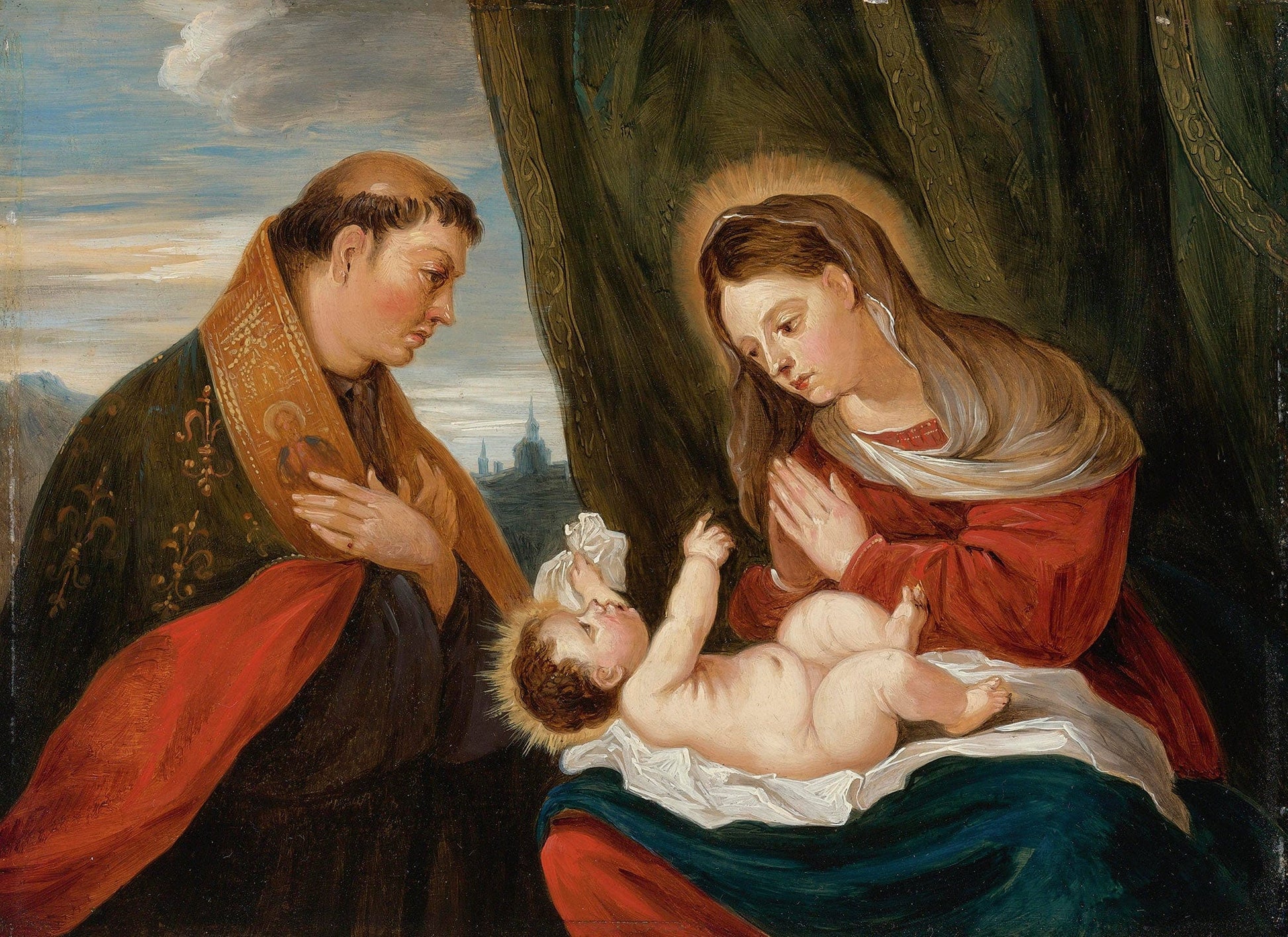 Madonna And Child With St Ludwig Of Toulouse by David Teniers The Younger