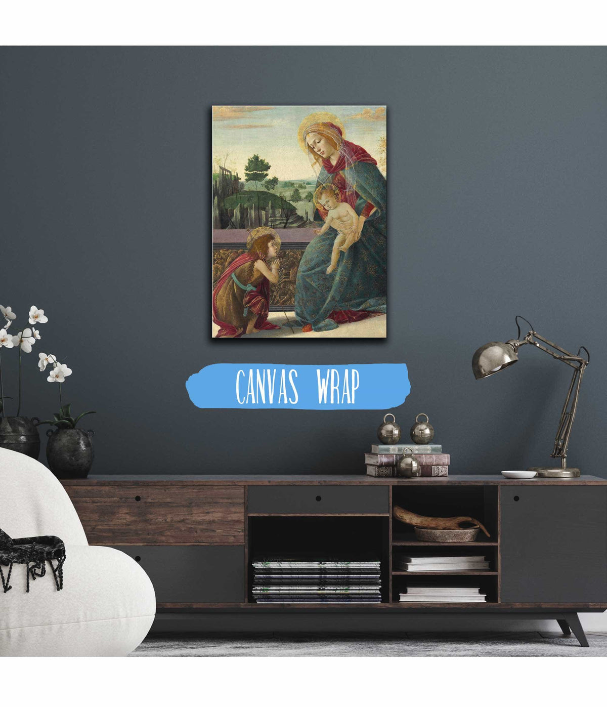 Madonna And Child With Young Saint John The Baptist by Sandro Botticelli