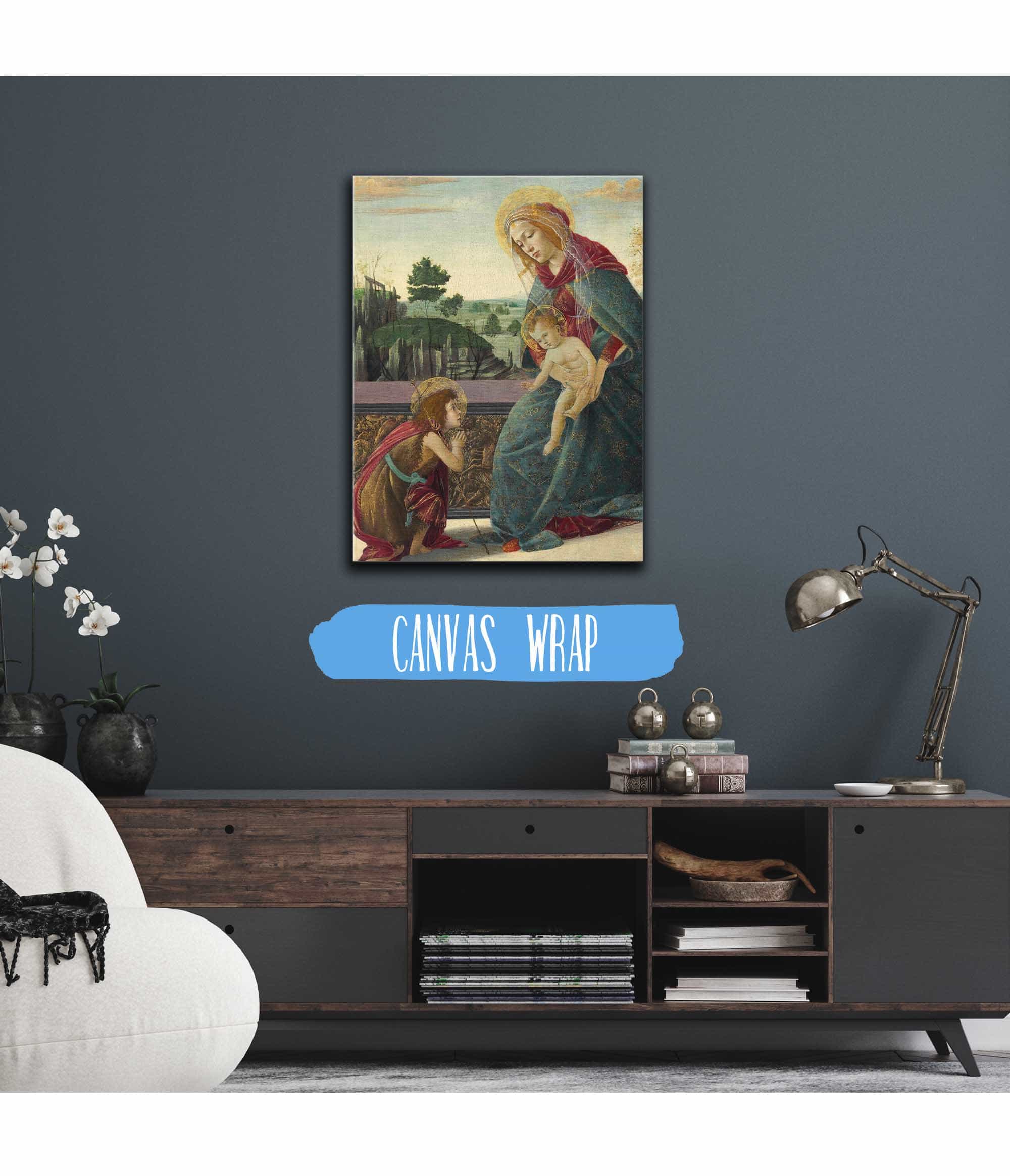 Madonna And Child With Young Saint John The Baptist by Sandro Botticelli