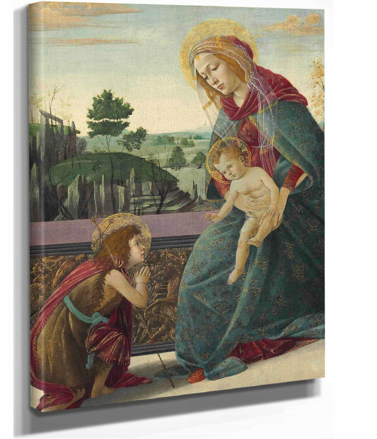 Madonna And Child With Young Saint John The Baptist by Sandro Botticelli