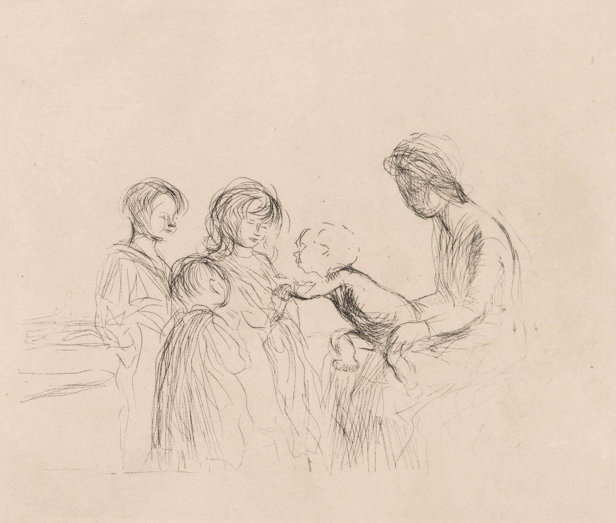 Madonna And Children by Jean Louis Forain
