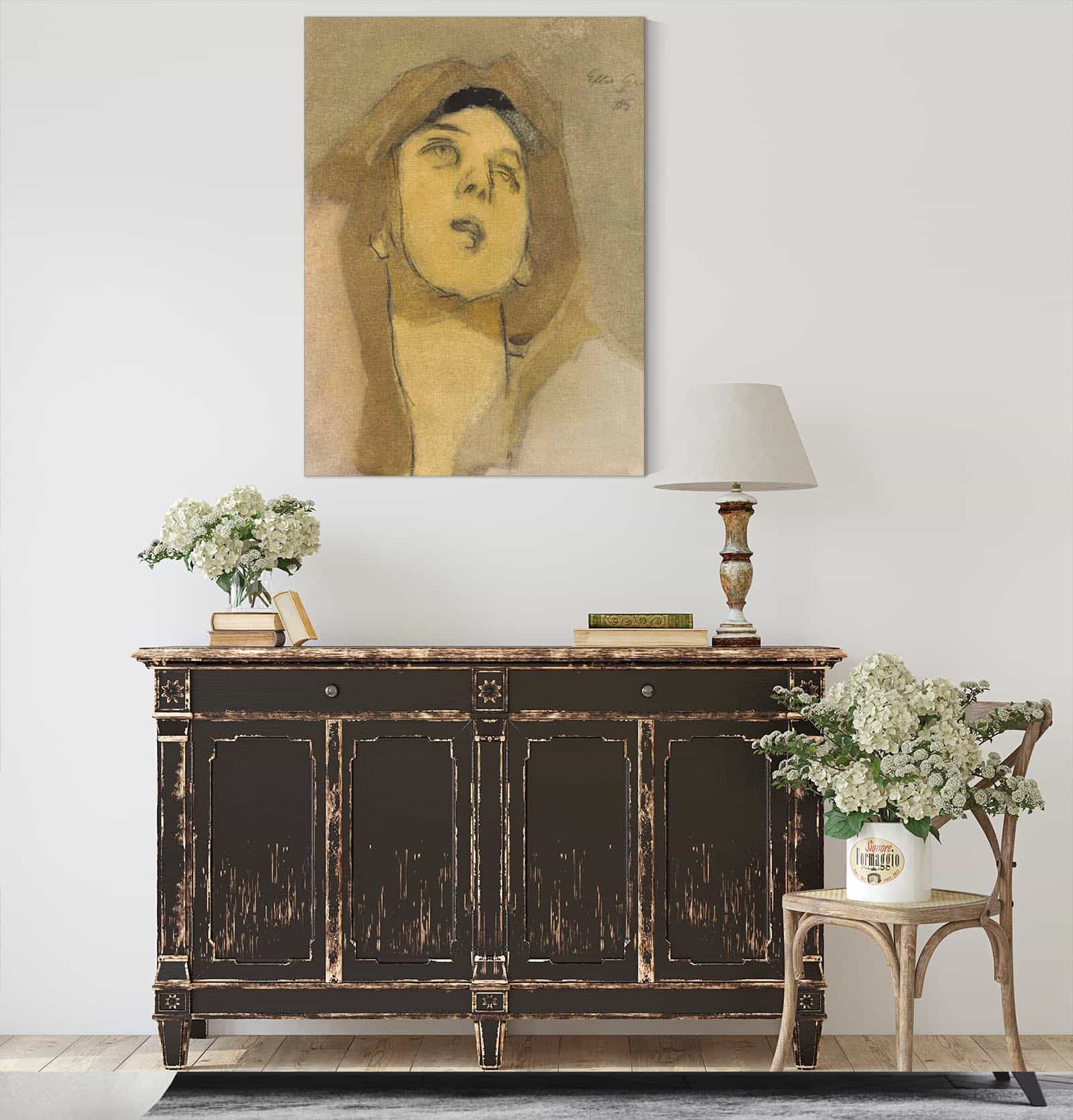 Madonna Immaculata After El Greco by Helene Schjerfbeck