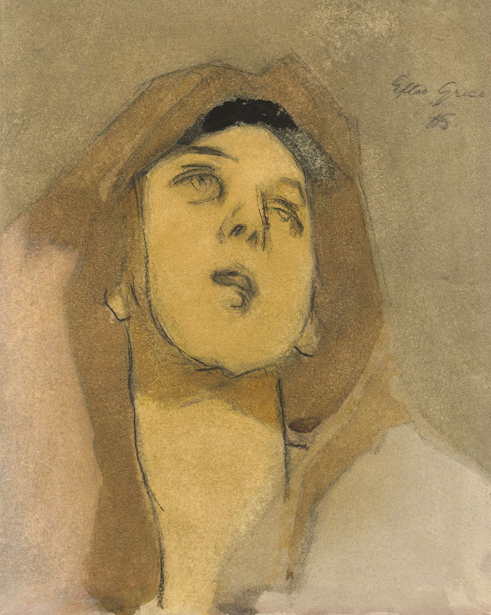 Madonna Immaculata After El Greco by Helene Schjerfbeck