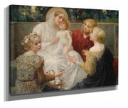 Madonna Mit Jesus Umgeben Von Kindern by Eduard Veith