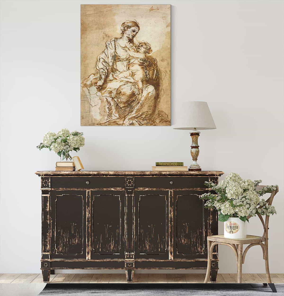 Madonna Nursing The Christ Child by Bartolome Esteban Murillo