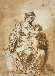 Madonna Nursing The Christ Child by Bartolome Esteban Murillo