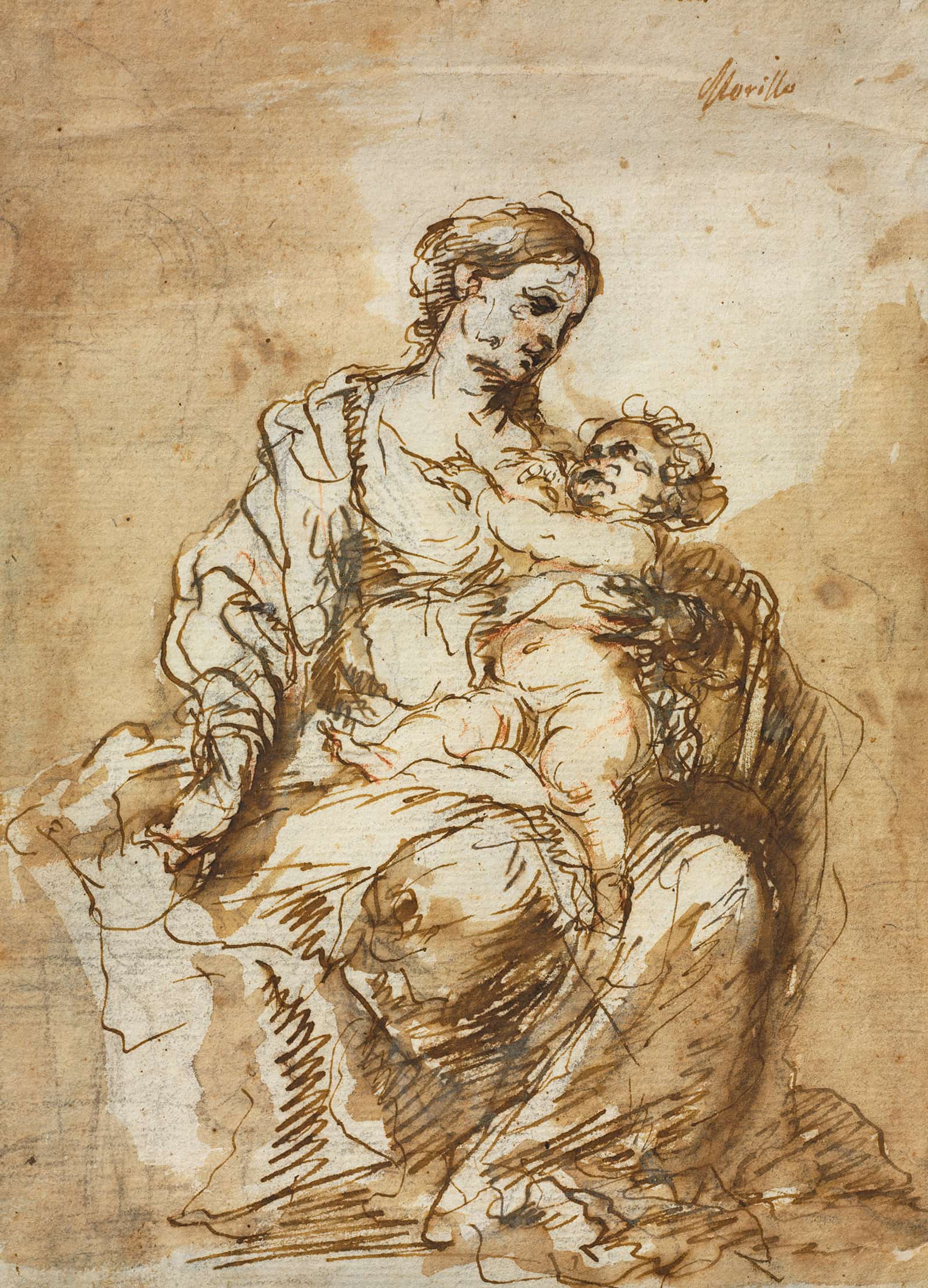 Madonna Nursing The Christ Child by Bartolome Esteban Murillo