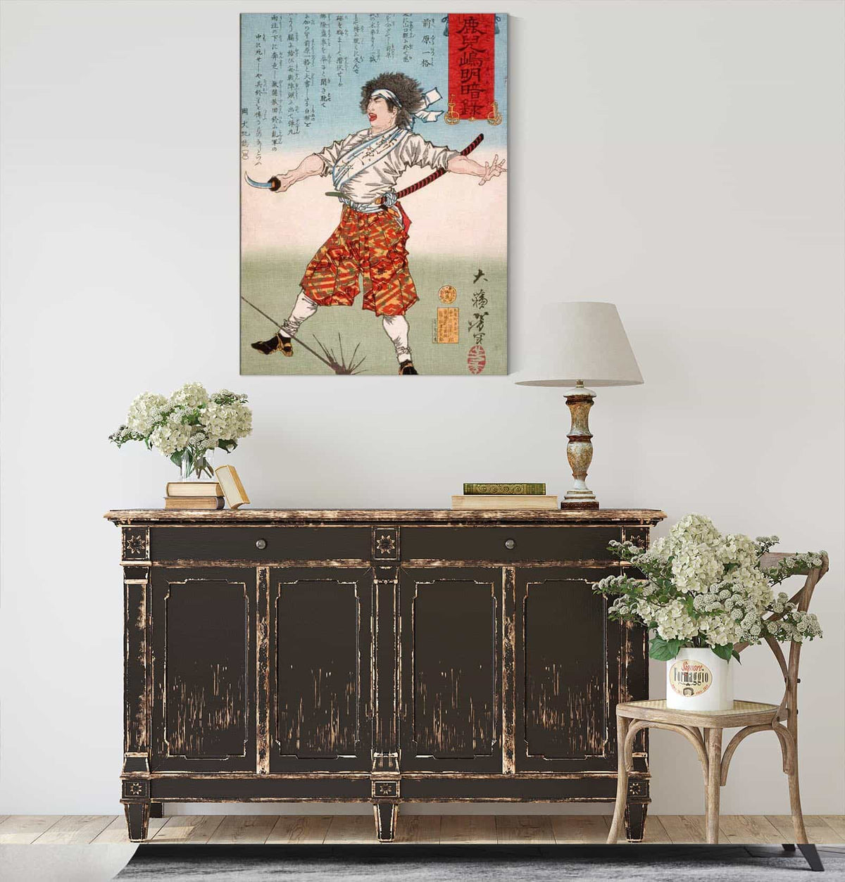 Maebara Ikkaku Holding A Sword by Tsukioka Yoshitoshi