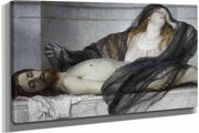 Magdalene Grieving Over The Body Of Christ by Arnold Bocklin