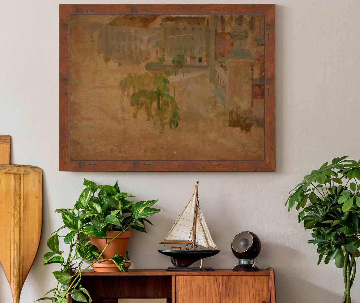 Main Market Square In Krakow Fragment Of A Street by Olga Boznanska