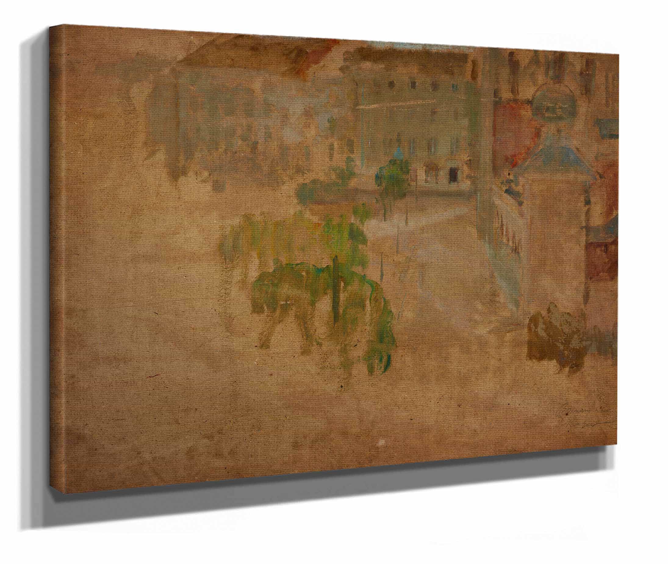 Main Market Square In Krakow Fragment Of A Street by Olga Boznanska