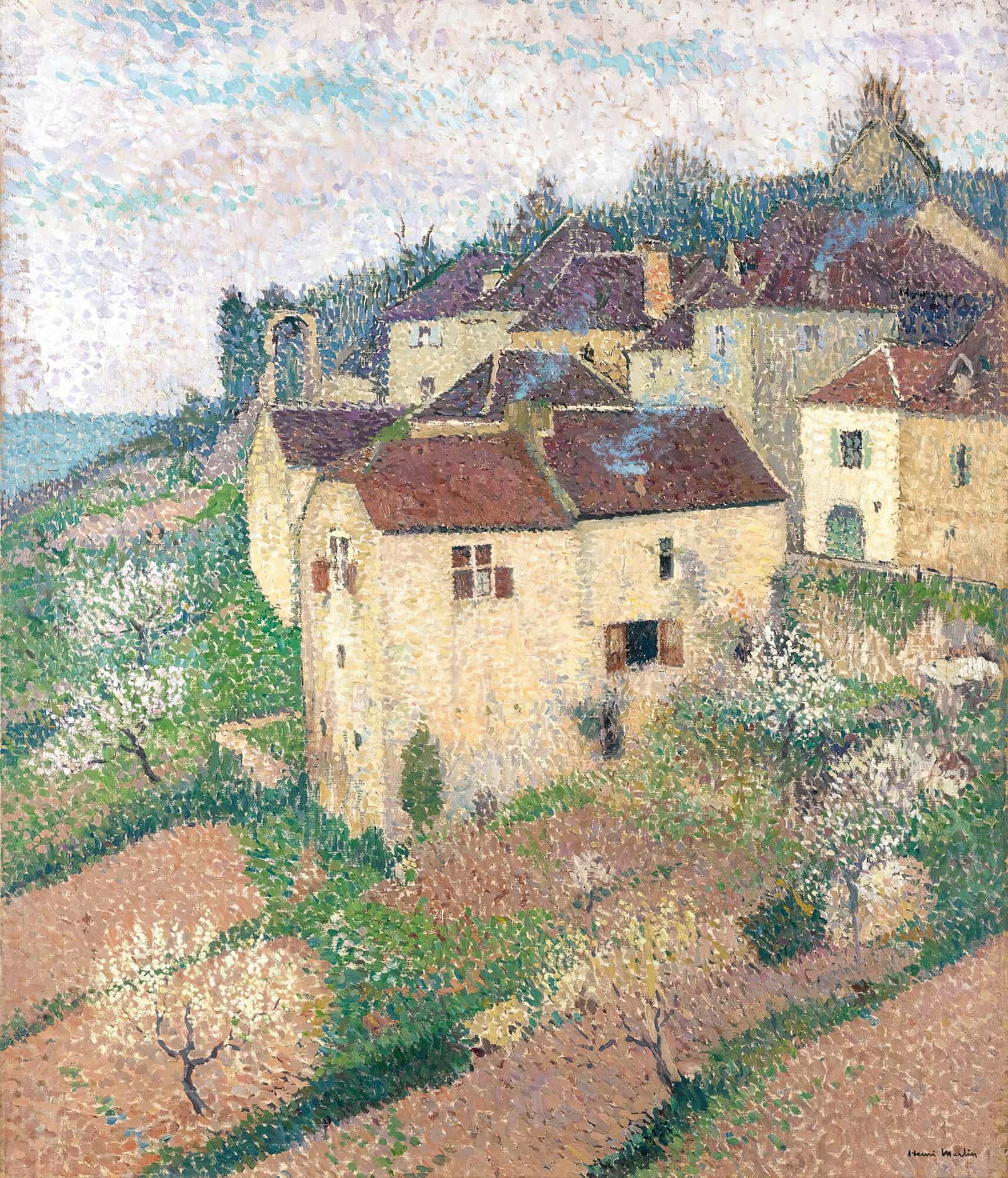 Maisons A Saint Cirq Lapopie by Henri Martin