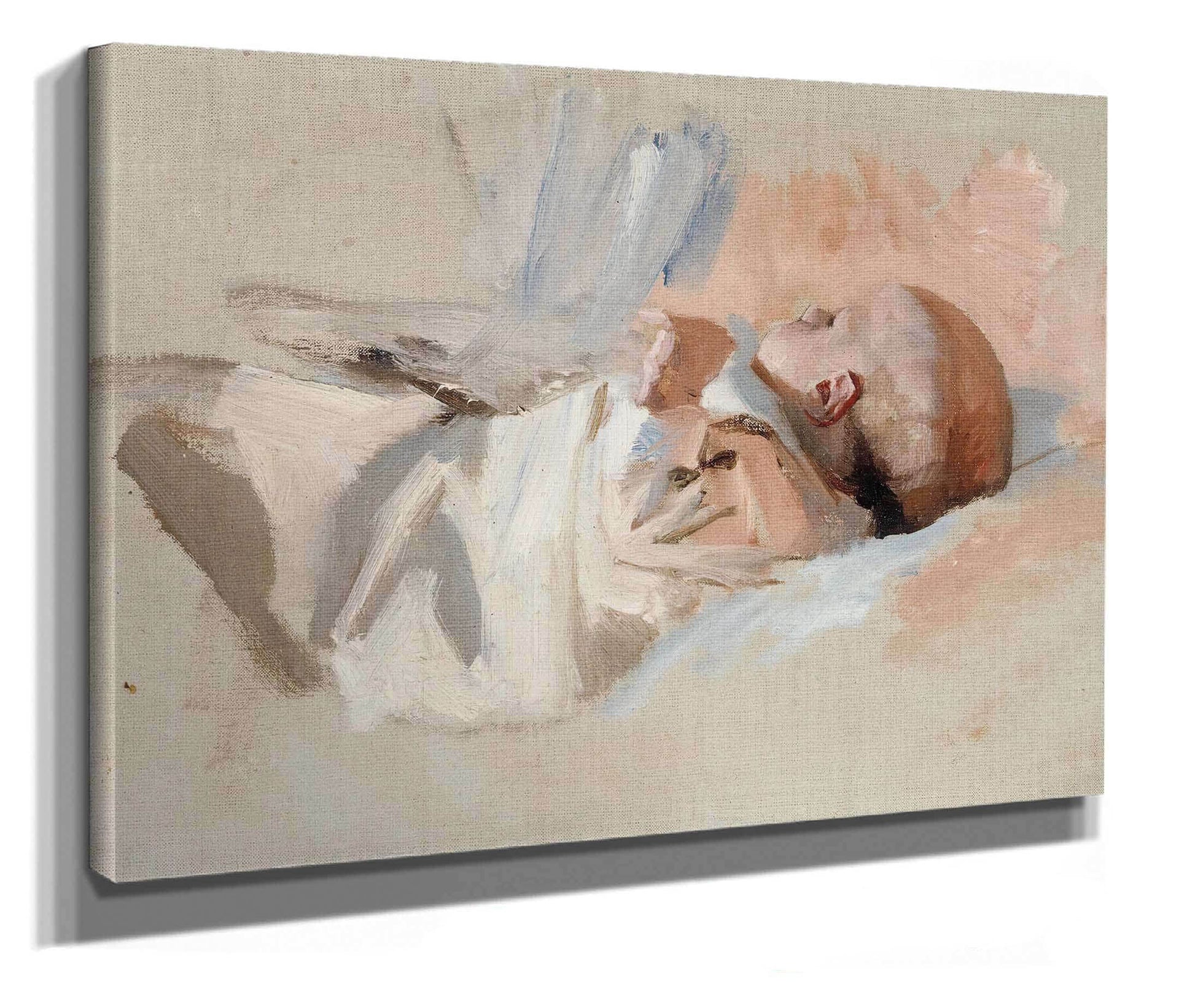 Makaava Lapsi Luonnos Maalaukseen Jouluaamu by Albert Edelfelt