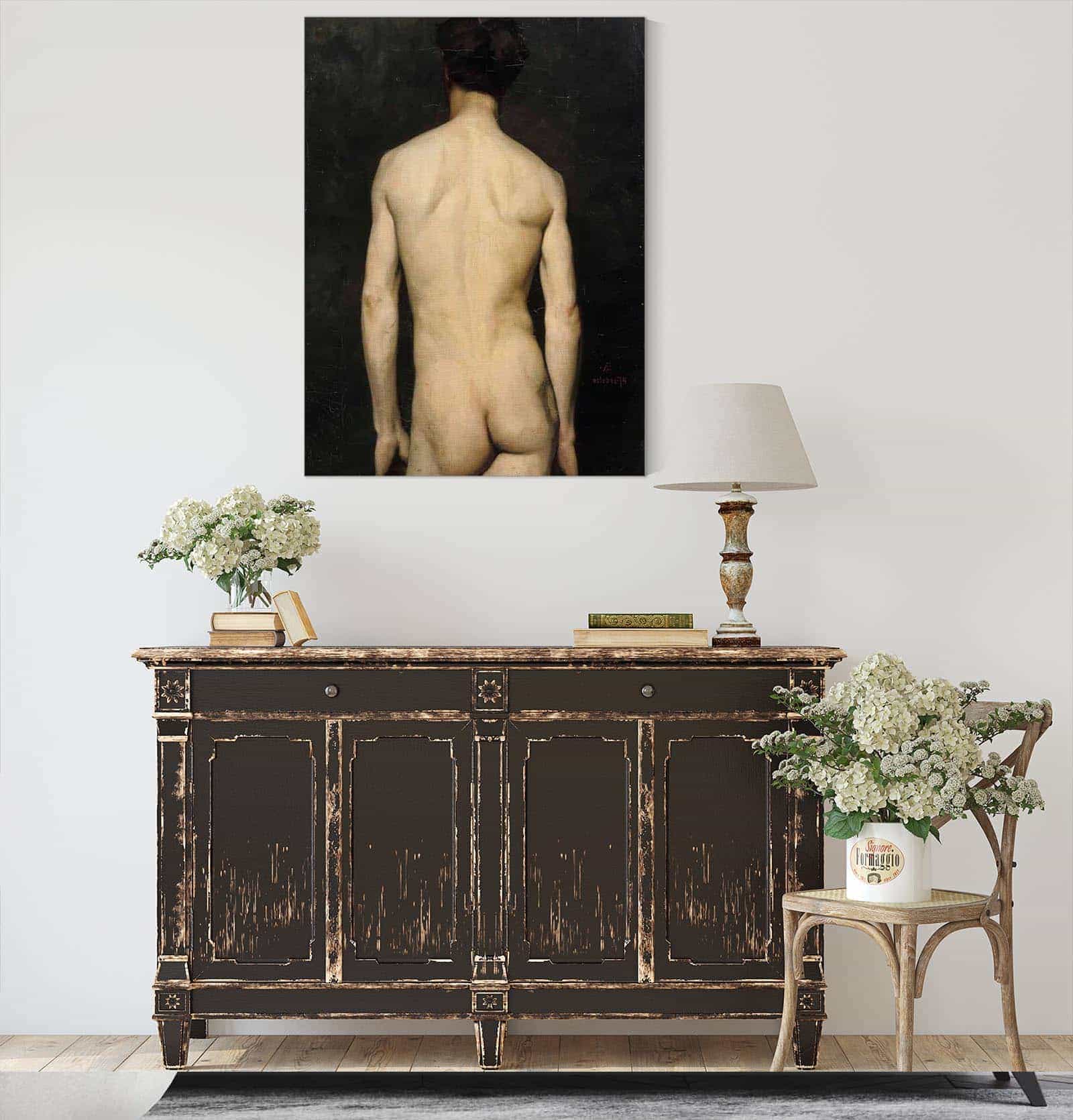Male Model Academy Study  by Albert Edelfelt