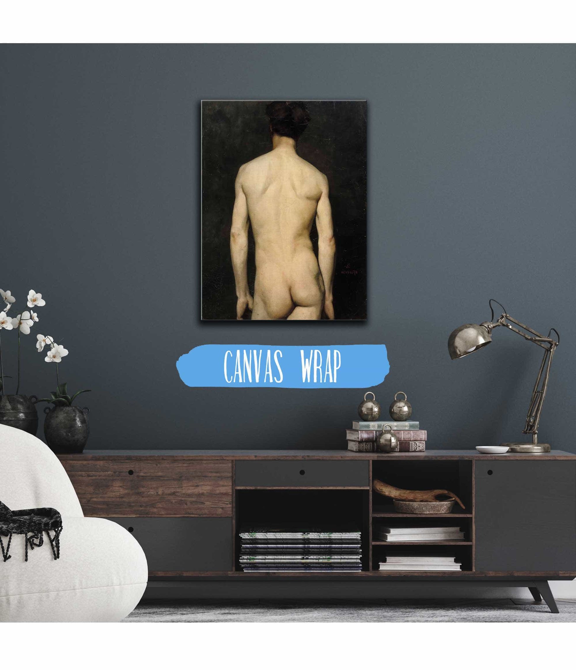 Male Model Academy Study  by Albert Edelfelt