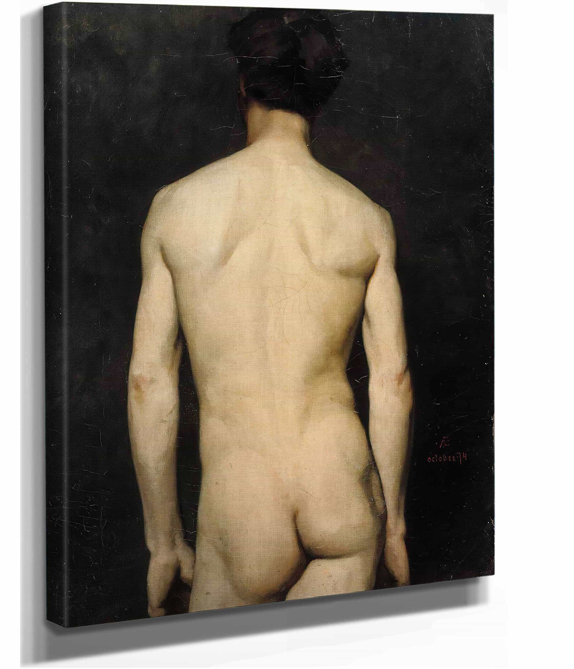 Male Model Academy Study  by Albert Edelfelt