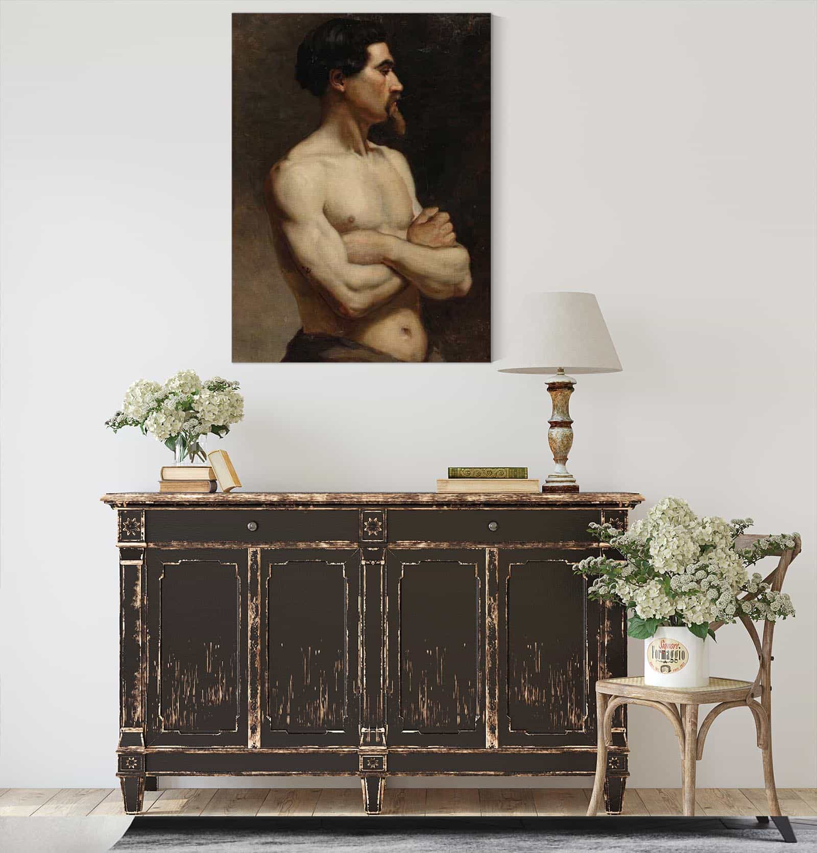 Male Model Academy Study  by Albert Edelfelt