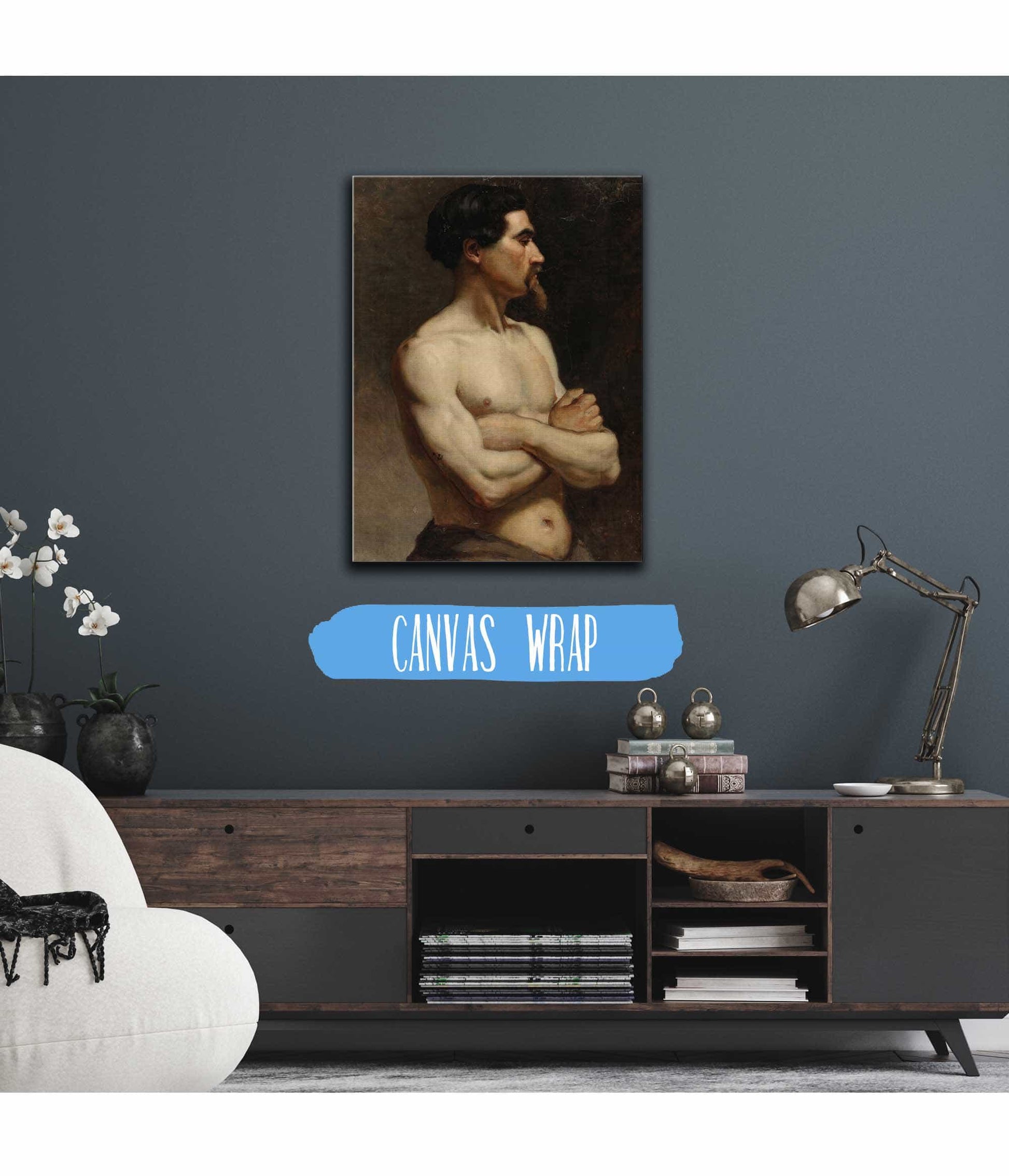Male Model Academy Study  by Albert Edelfelt