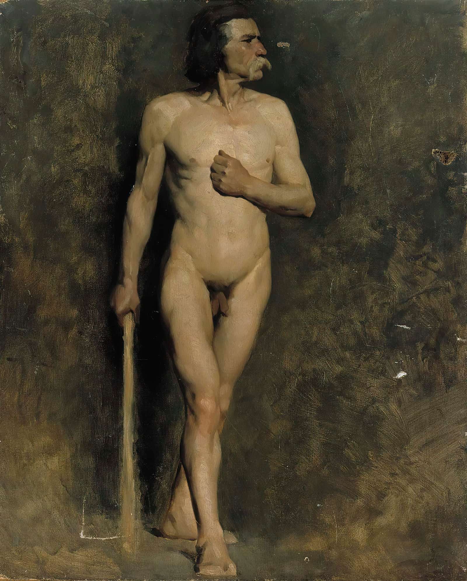 Male Model  by Albert Edelfelt