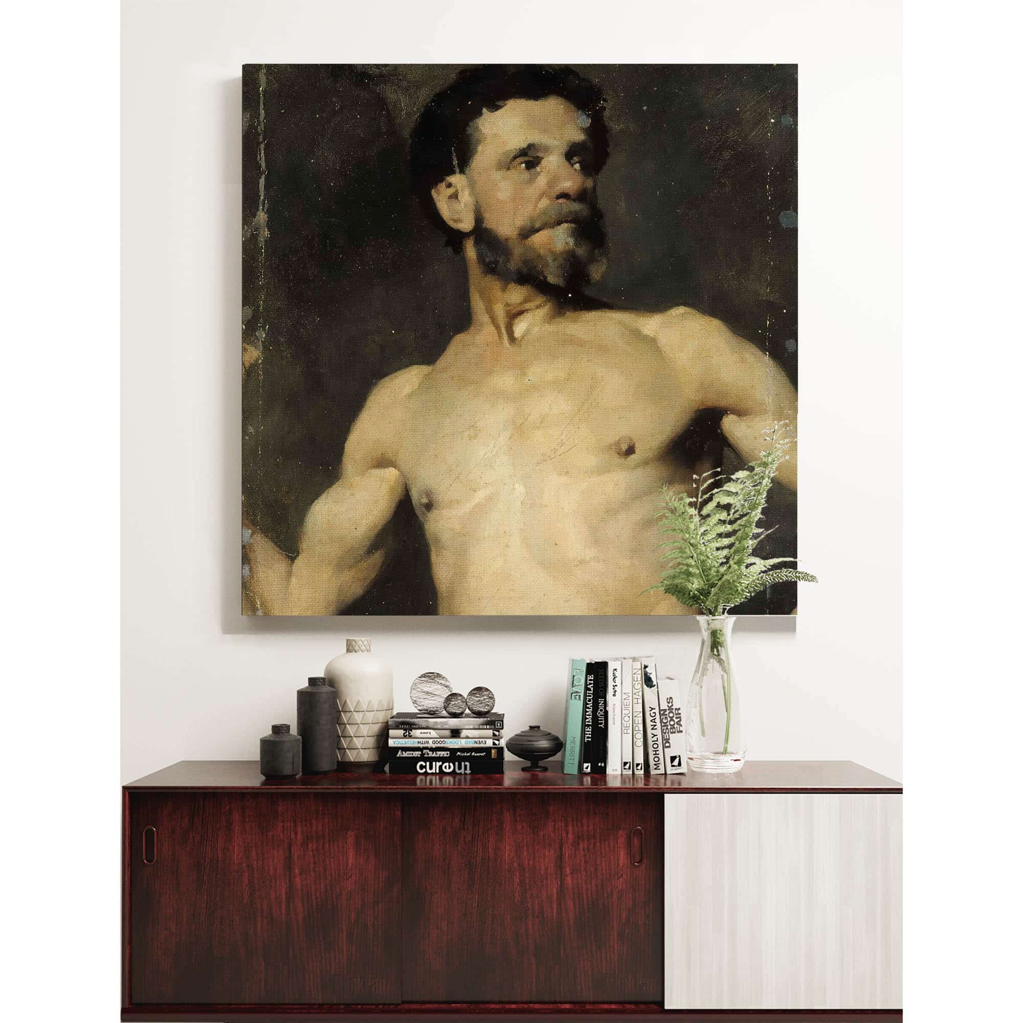 Male Model Study by Albert Edelfelt