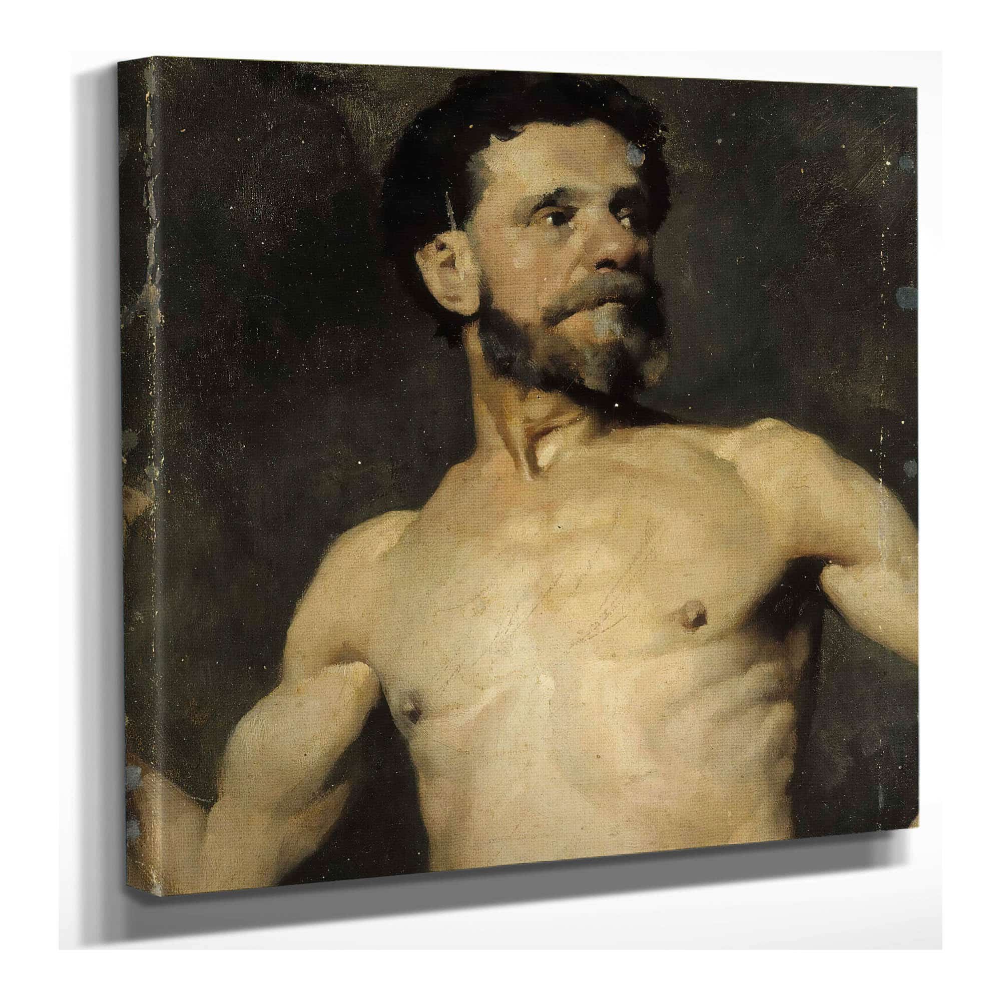 Male Model Study by Albert Edelfelt