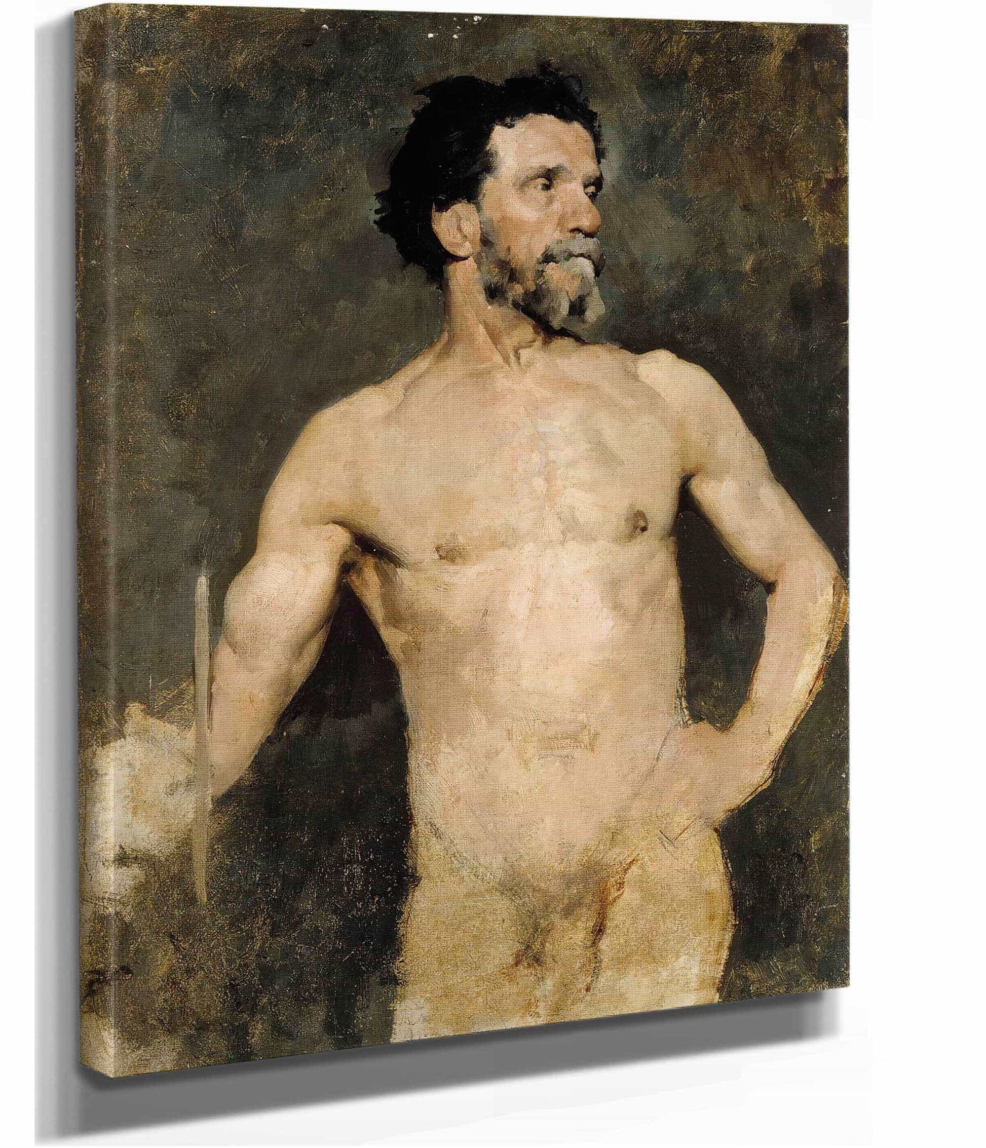 Male Model Study by Albert Edelfelt