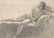 Male Nude Reclining On A Divan by Anne Louis Girodet Trioson