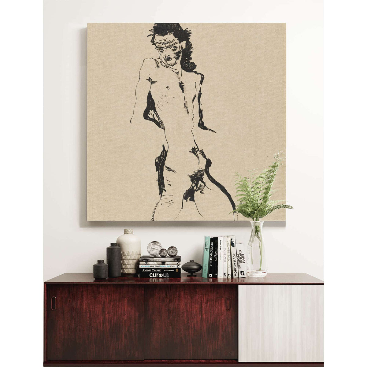 Male Nude Self Portrait by Egon Schiele