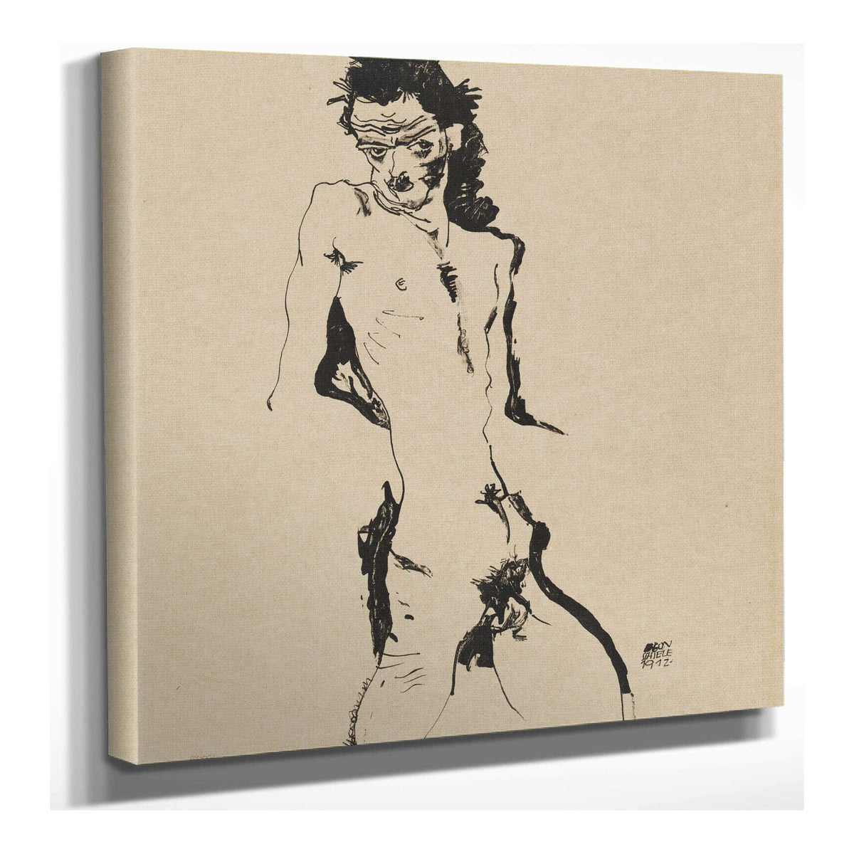 Male Nude Self Portrait by Egon Schiele