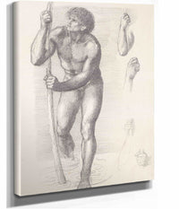 Male Nude Study For St Christopher by Sir Edward Coley Burne Jones