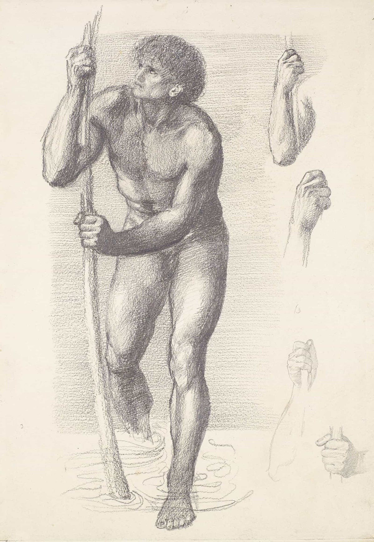 Male Nude Study For St Christopher by Sir Edward Coley Burne Jones