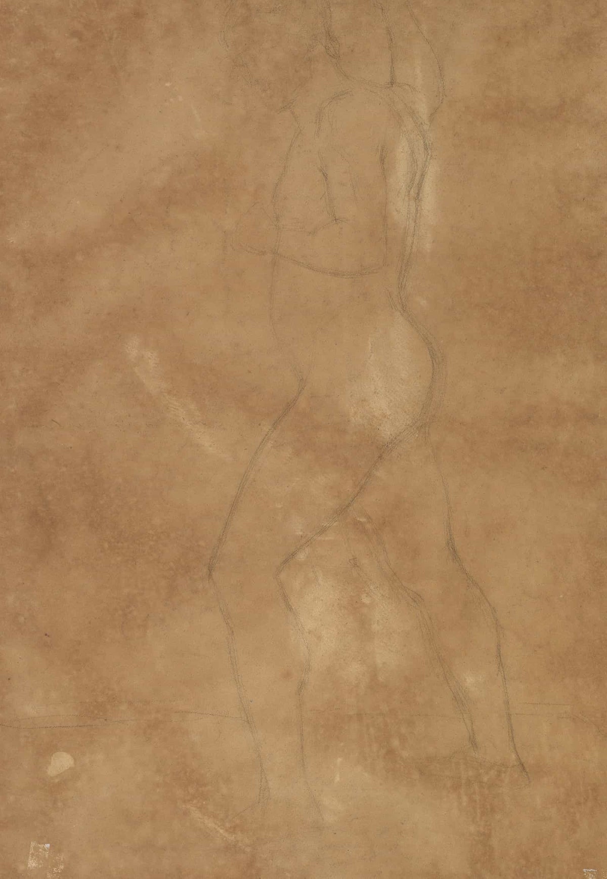 Male Nude Walking   by Anselm Feuerbach