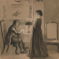 Man And Woman In An Interior by Edwin Austin Abbey