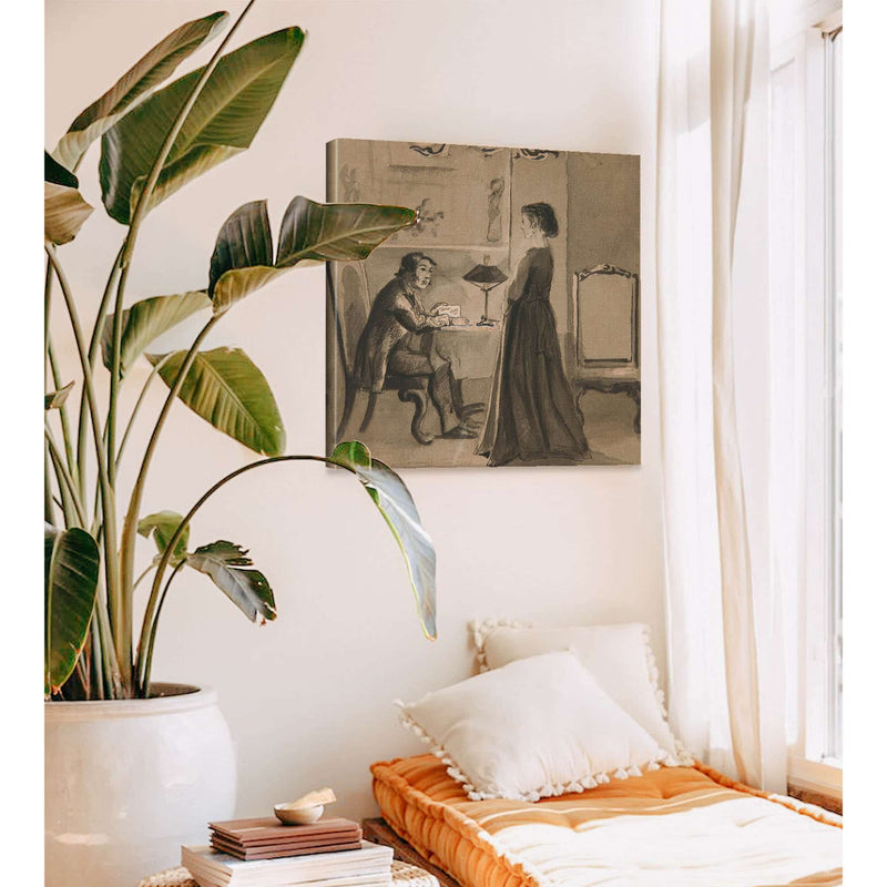 Man And Woman In An Interior by Edwin Austin Abbey